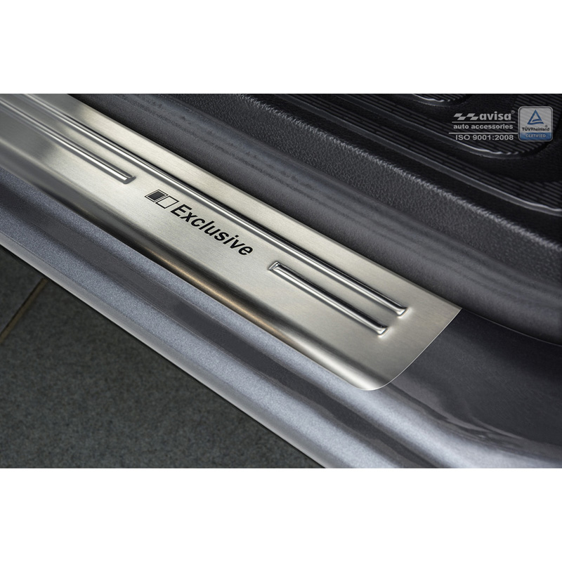 Seuils de portes inoxydable sur mesure pour Mercedes Vito & Classe-V W447 2014- - 'Exclusive' - 2-pièces