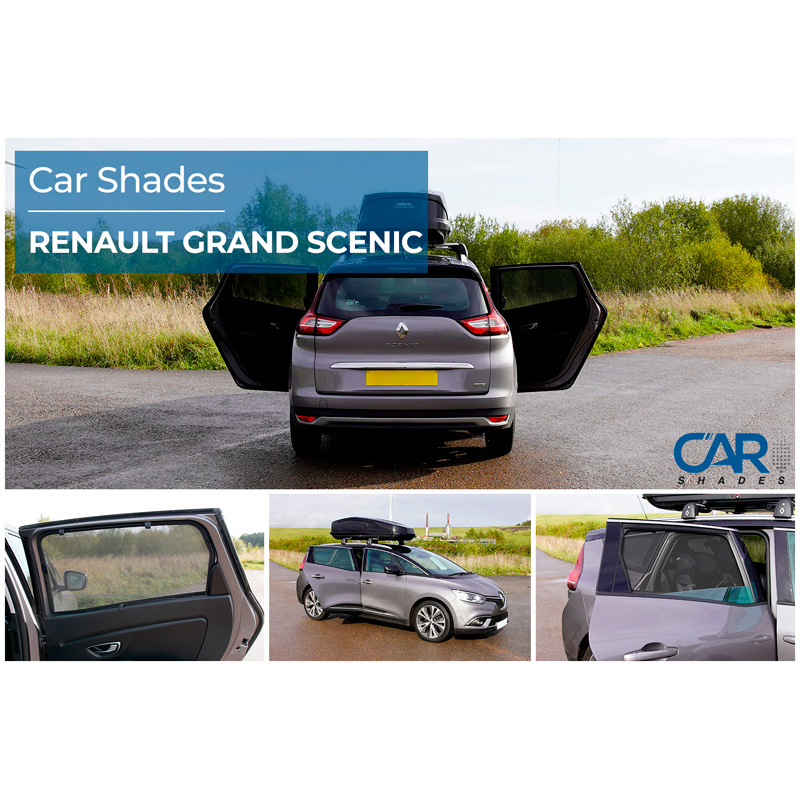 Set de Car Shades (portes arrières) sur mesure pour Renault Grand Scenic 2016-2023 (2-pièces)