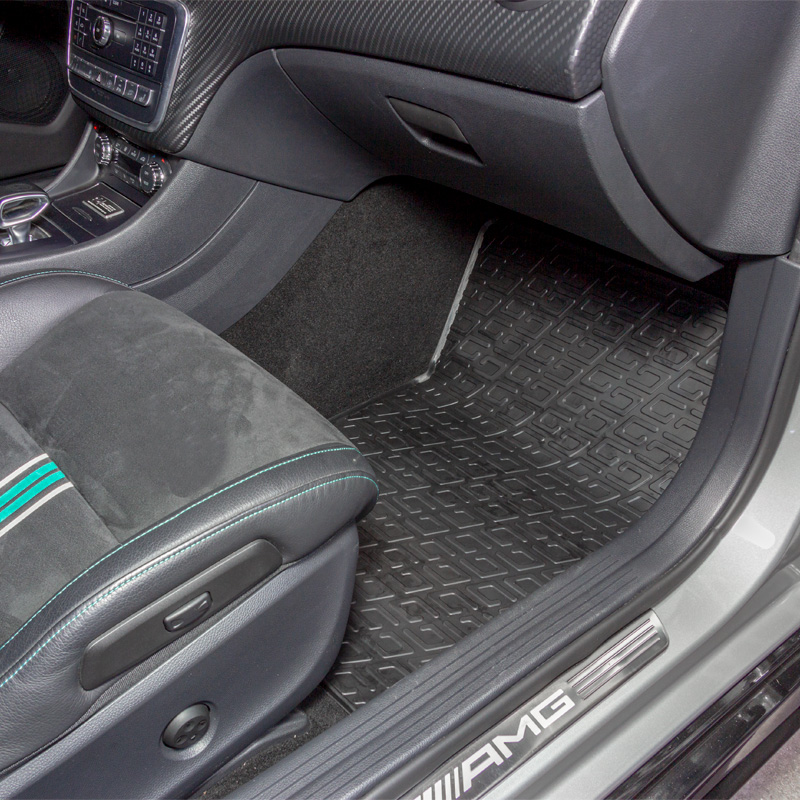 Set tapis de caoutchouc sur mesure pour Mercedes Classe-B W246 2011-2019/Classe-B W176 2012-2018/CLA/GLA 2014-2020 (G profil 4-pièces + clips de montage)