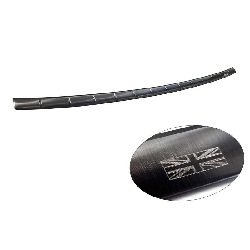 Protection de seuil arrière inox noir sur mesure pour MG 4 (EV) 2022- 'British Flag'