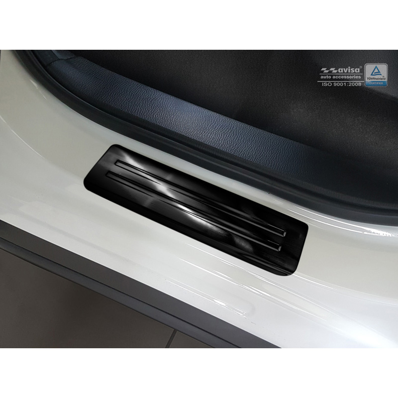 Seuils de portes inox noir sur mesure pour Mazda CX-5 2012-2017 4-pièces