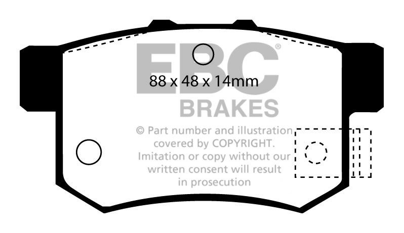 EBC Brakes ROVER 600 2.0 TD 96-2000 Remblokken achterzijde