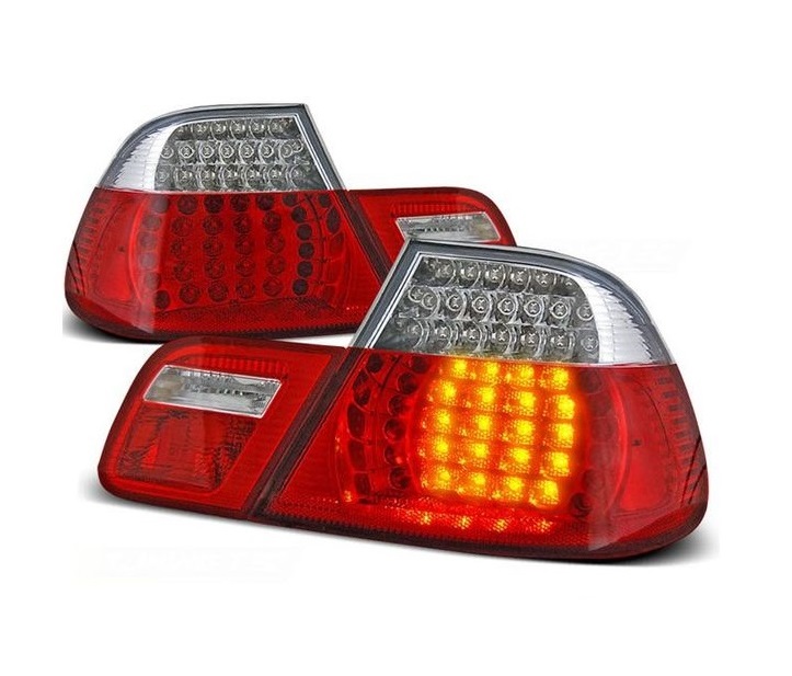 Feux arriere BMW E46 coupe 99-03 LED facelift rouges/blanc