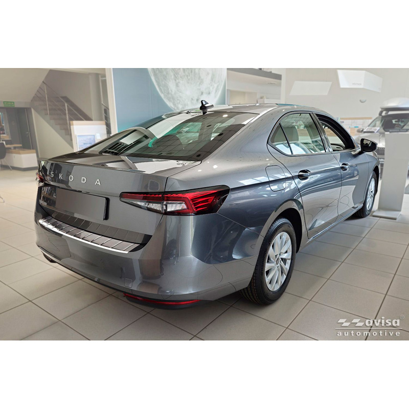Avisa Protection de Seuil de Coffre Acier Inox sur mesure pour Skoda Superb IV Liftback 2024- - Argent