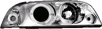 Phares Fiat Punto 1 Angel eye chrome