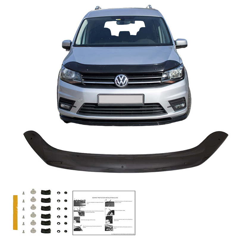 Protection du capot sur mesure pour Volkswagen Caddy MK4 2015-2020 - Noir brillant