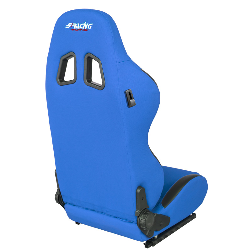 Simoni Racing Siège Baquet Jenson - Bleu - Réglable des Deux Côtés - incl. Glissières