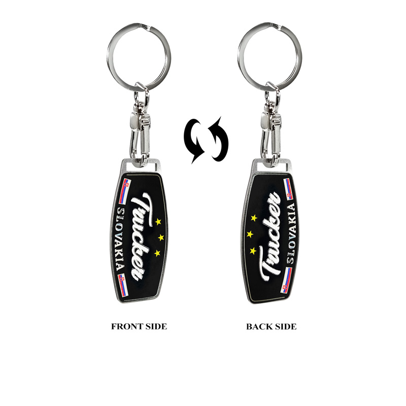 Porte-clés en acier inoxydable - Trucker/Slovakia