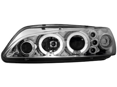 Phares Peugeot 306 97-00 Angel Eyes chrome