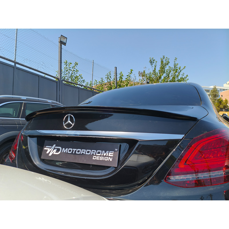 Motordrome Lèvre spoiler arrière sur mesure pour Mercedes Classe-C W205 Sedan 2014-2021 (PU)