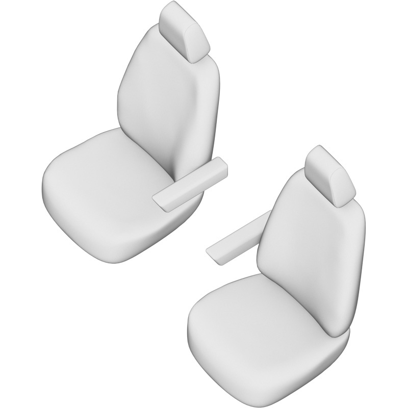 Original Design Housses de siège en tissu 1+1 sur mesure pour Renault Master/Opel Movano/Nissan NV400 2010-2019