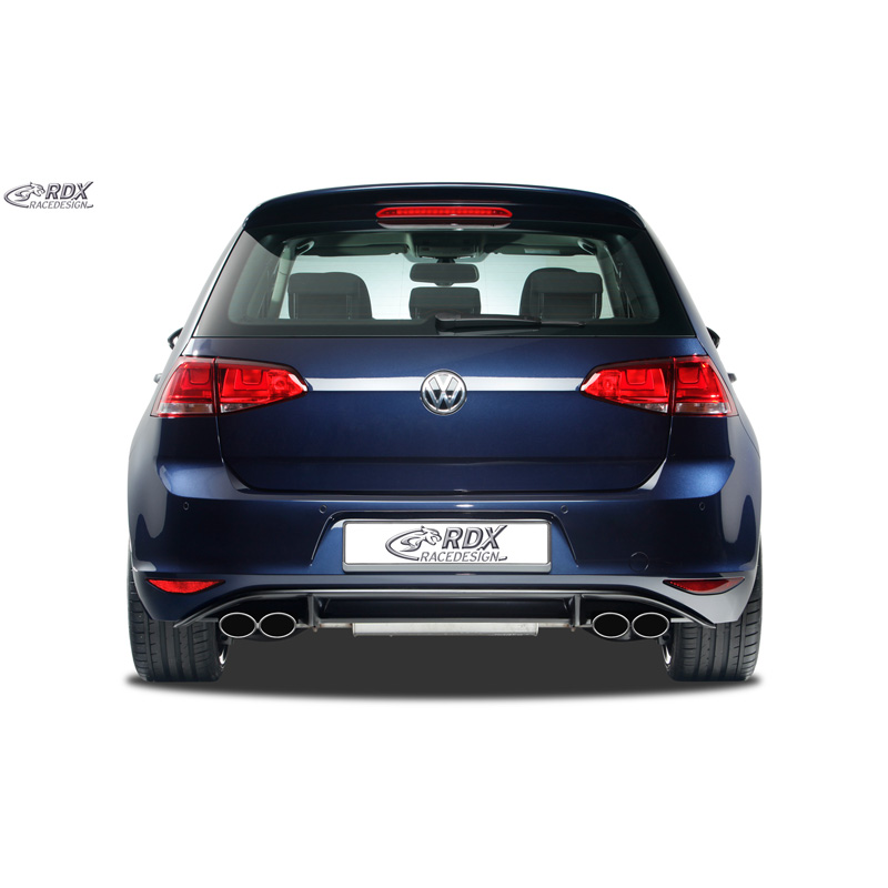 Jupe arrière 'Diffuseur' sur mesure pour Volkswagen Golf VII HB 3/5-portes 2012- 'R-Look' excl. GTi/GTD (PUR)