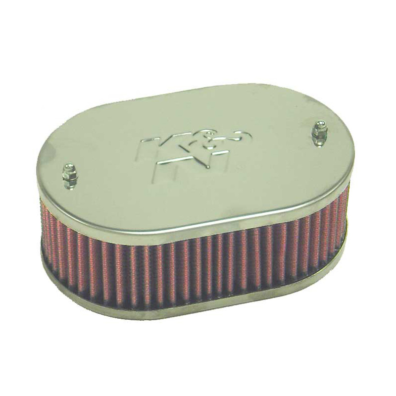 K&N Filtre à Air ovale petit sur mesure pour carburateur Weber 32/36 DGV/DGAV/DGMS, 38 DGAS/DGAR, Hauteur d'assemblage 65mm (56-9070)