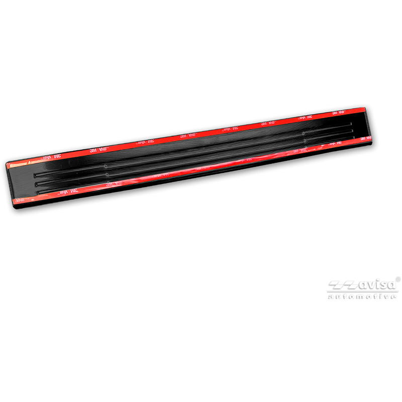 Avisa Seuils de portes inoxydable noir sur mesure pour Mazda CX-5 III 2025- - 'Lines' - 4-pièces