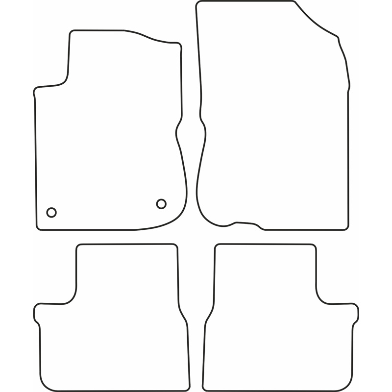 Set de tapis de sol en velours sur mesure pour Peugeot 208 3 portes 2012-2019