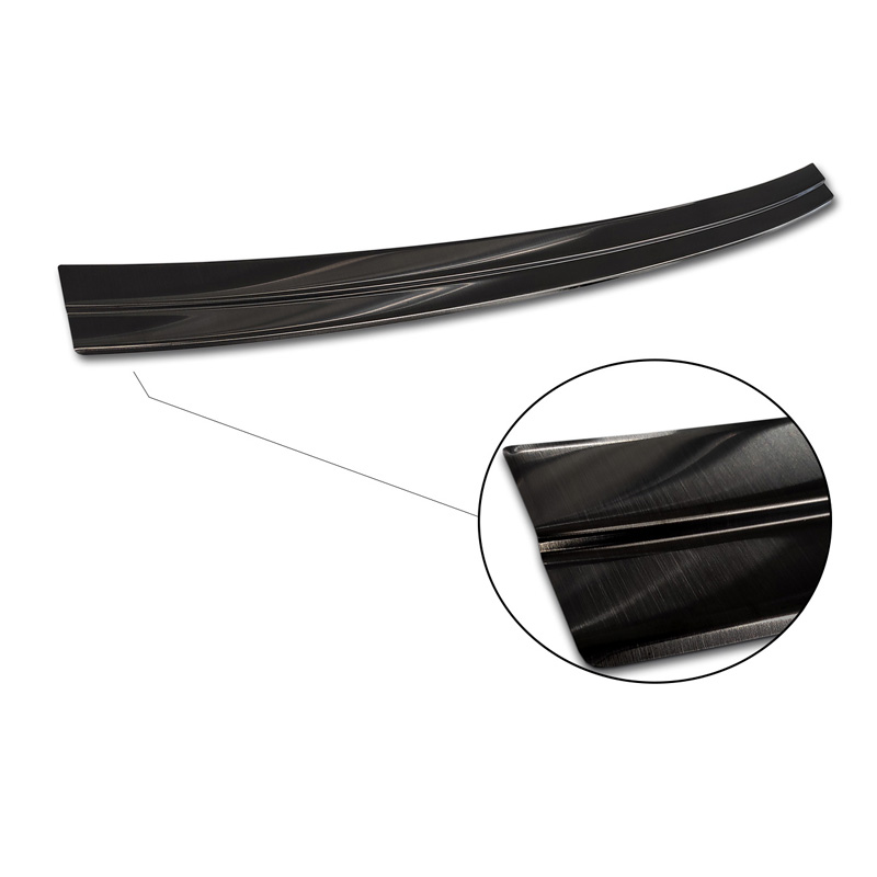 Protection de seuil arrière inox noir sur mesure pour Audi Q7 (4M) 2015-2019 & FL 2019- incl. S-Line