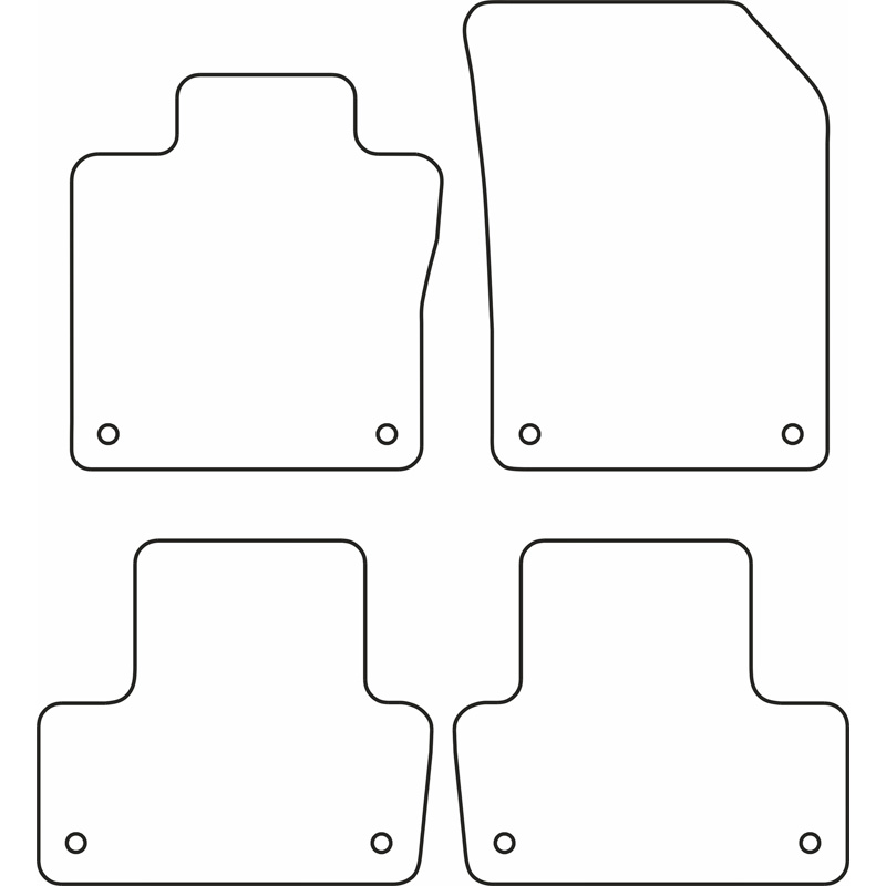 Set de tapis de sol en velours sur mesure pour Volvo XC60 2017-