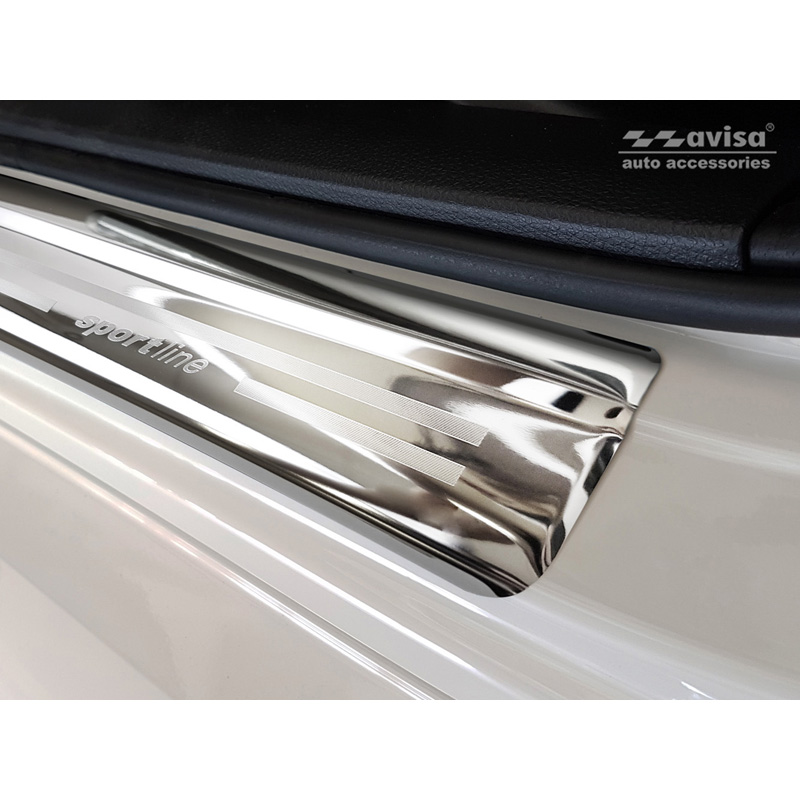 Seuils de portes inox sur mesure pour Honda Civic X HB 5-portes 2017-2022 'Sportline' - 4-pièces