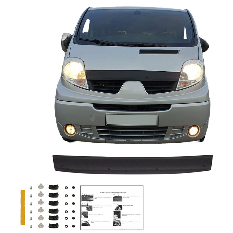 Protection du capot sur mesure pour Renault Trafic X83 01-2014 - Noir brillant
