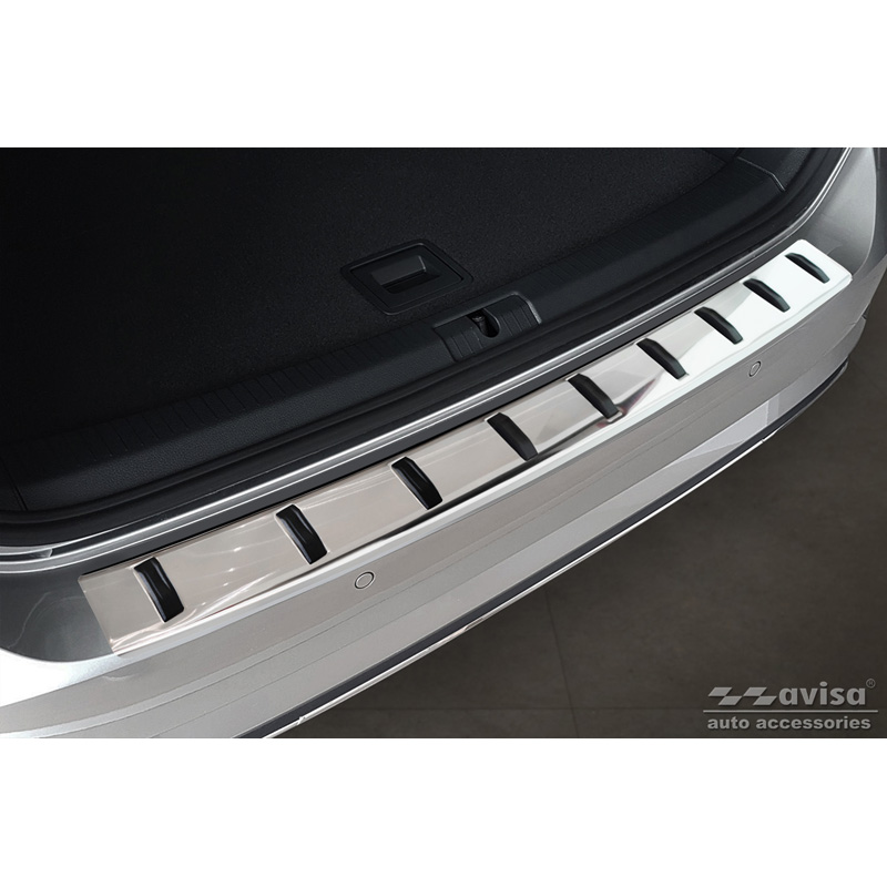 Protection de seuil arrière inox sur mesure pour Volkswagen Golf VII Variant Facelift 2017-2019 (incl. R-Line & Alltrack) 'STRONG EDITION'