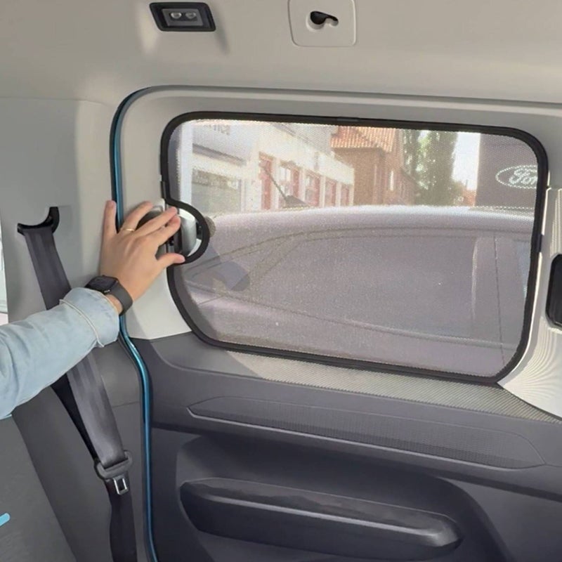 SunClip Protection visuelle & solaire sur mesure pour Volkswagen Caddy Maxi Van 2022- & Ford Grand Tourneo Connect 2022- (avec vitres entrebaillables)