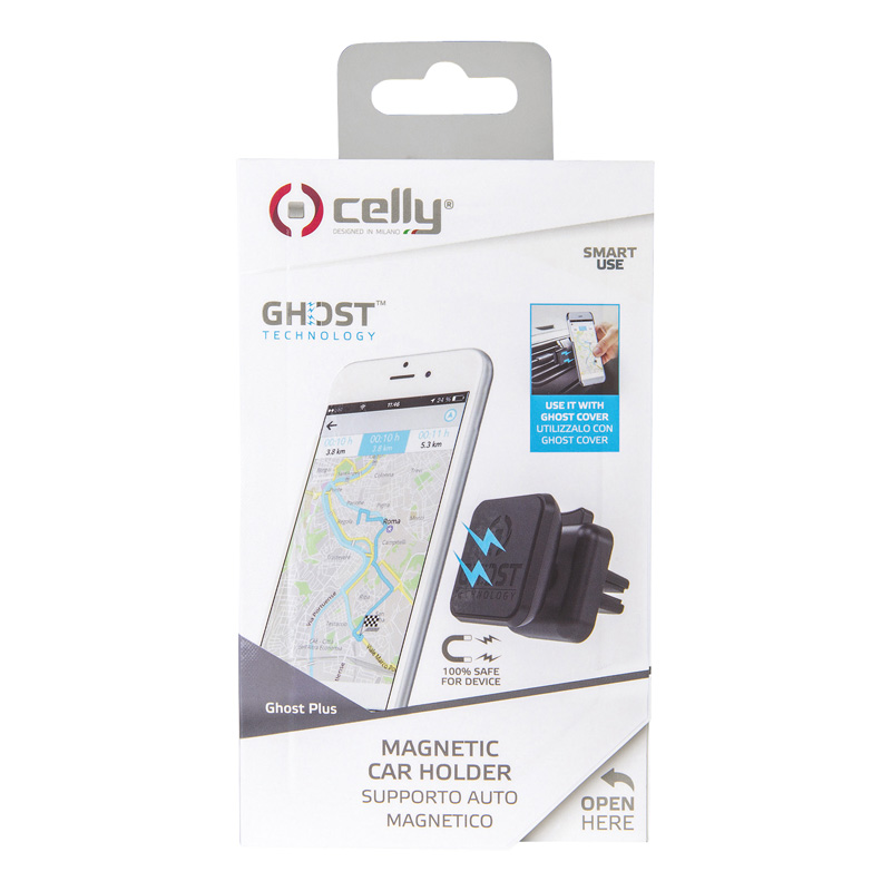 Celly Support magnétique Ghost Plus Noir