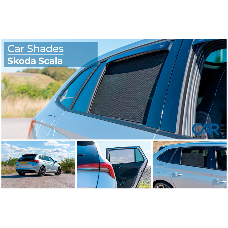 Set de Car Shades (portes arrières) sur mesure pour Skoda Scala HB 5-portes 2019- (2-pièces)
