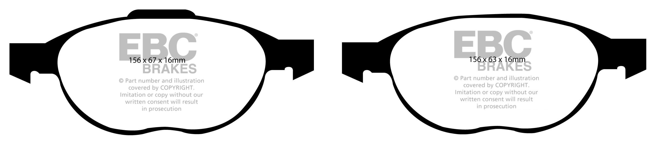EBC Brakes VOLVO C30 1.6 TD 2007-.. Remblokken voorzijde greenst
