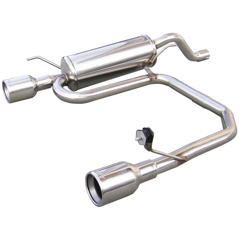 100% Inox Échappement Double sur mesure pour Fiat Grande Punto 1.4 Turbo Abarth 2006- Droite/Gauche 102mm