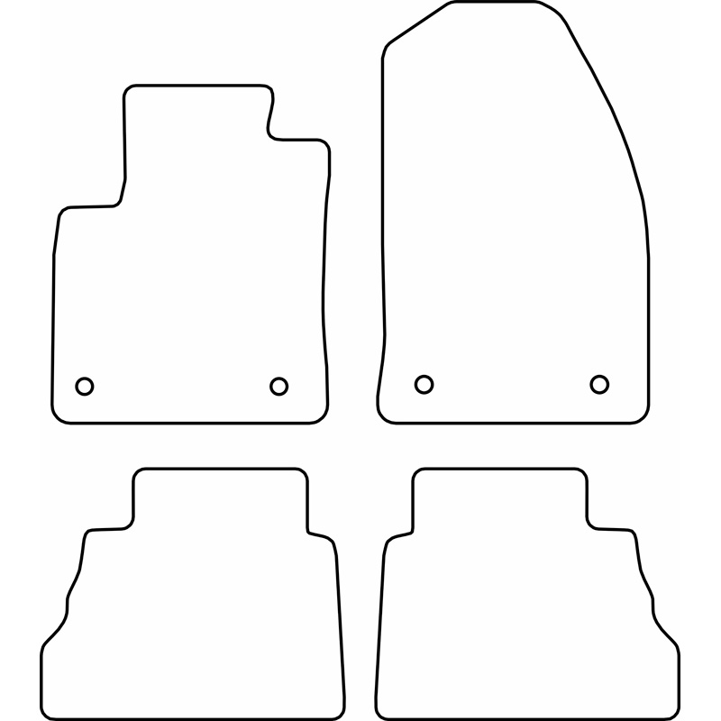 Set de tapis de sol en velours sur mesure pour Ford Tourneo Courier 2023-