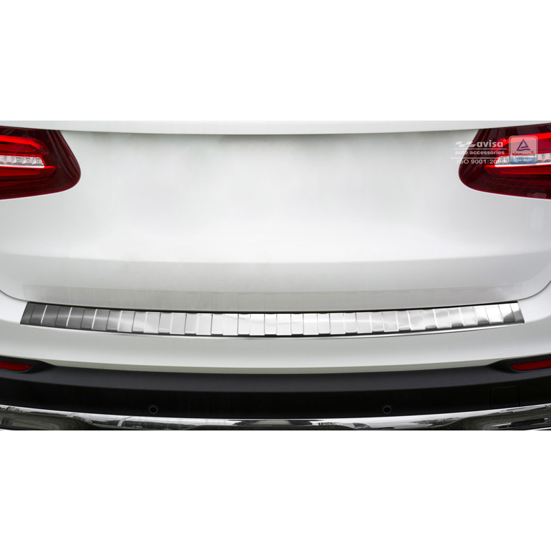Protection de seuil arrière inox sur mesure pour Mercedes GLC 2015-2019 & FL 2019- 'Ribs'