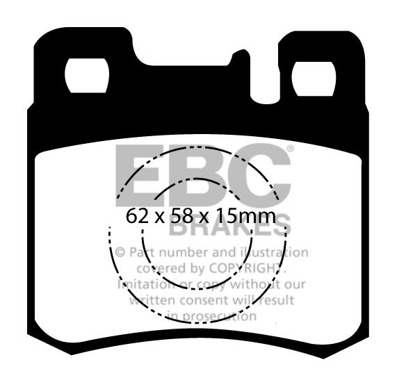 EBC Brakes MERCEDES (R129) 500SL 89-93 Remblokken achterzijde