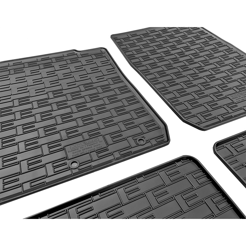 CIKCAR Set tapis de caoutchouc sur mesure pour Dacia Spring EV Facelift 24- (4-pièces + points de fixage)