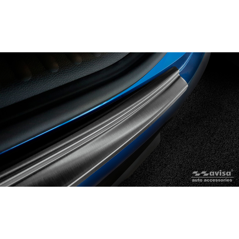 Protection de seuil arrière inox noir sur mesure pour Kia XCeed 2019-
