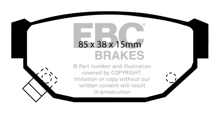 EBC Brakes SUBARU Series 1/2/L 1.8 Turbo (AC7) 84-93 Remblokken
