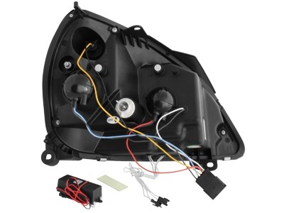 Phares Renault Clio 3 01-05 Angel Eyes CCFL Black