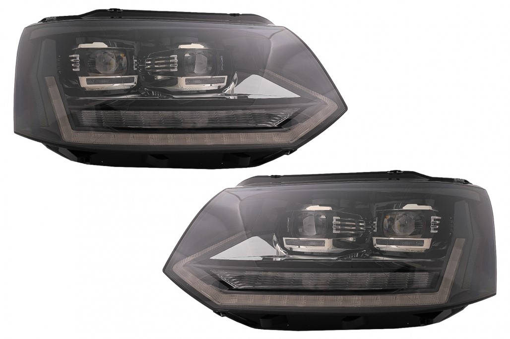 Headlights fits VW T5 09-.. Devil Eyes Dlite LED black