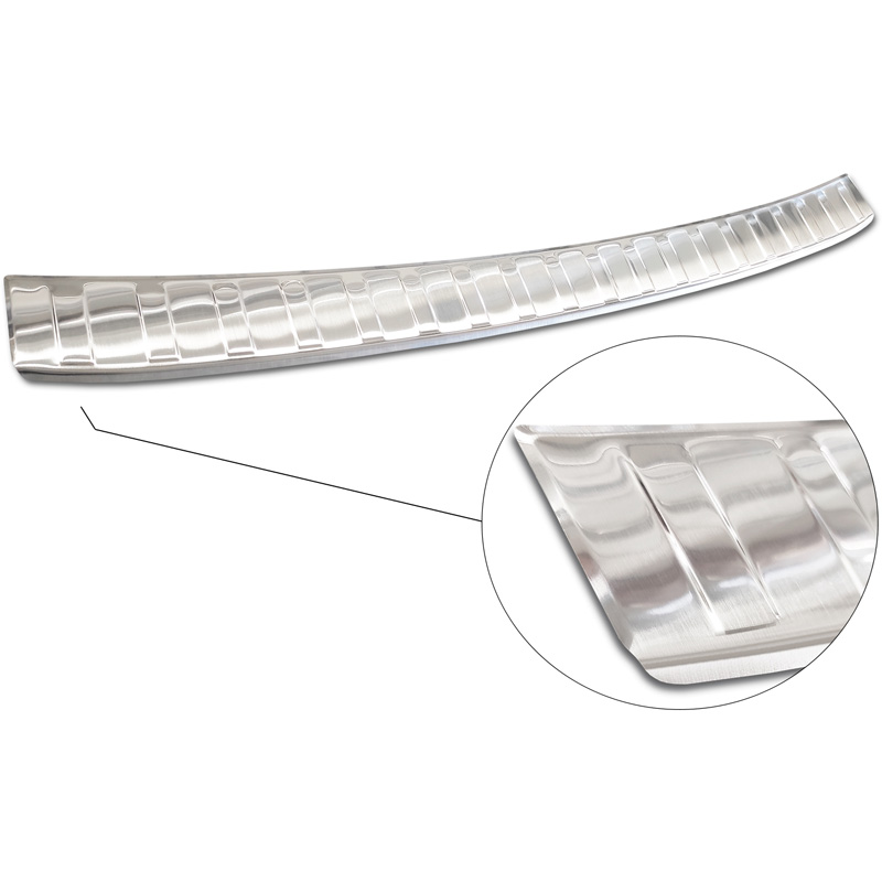 Protection de seuil arrière inox sur mesure pour Volkswagen Passat Sedan 2014-2019 & FL 2019-2023 'Ribs'