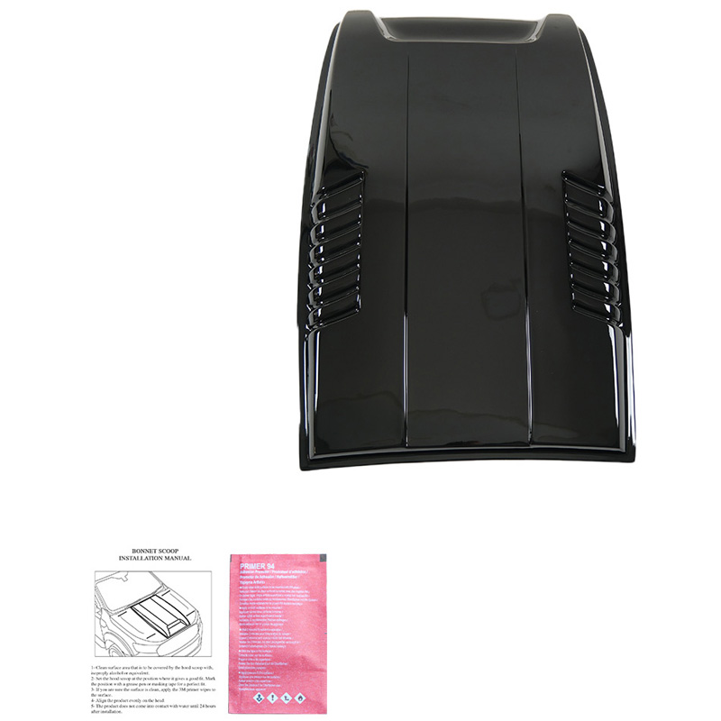 Écope de capot sur mesure pour Ford Ranger T7/T8 2015-2022 - Noir brillant