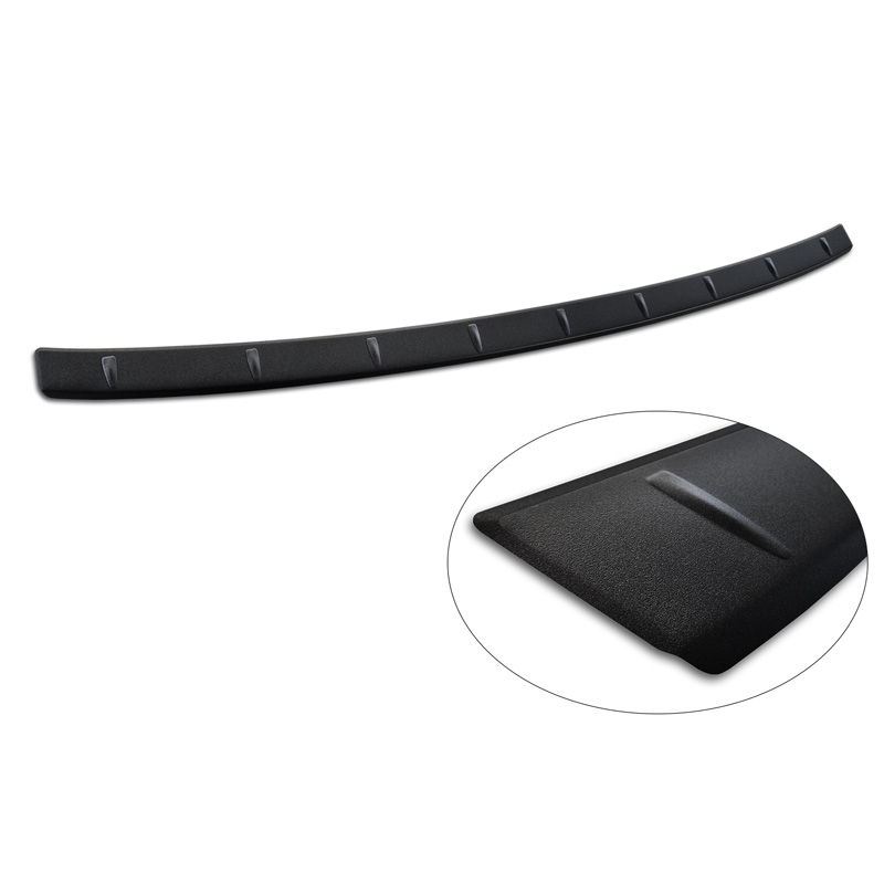 Protection de seuil arrière inox noir mat sur mesure pour Kia Niro II Hybrid & Niro II EV (SG2) 2022- 'Ribs'
