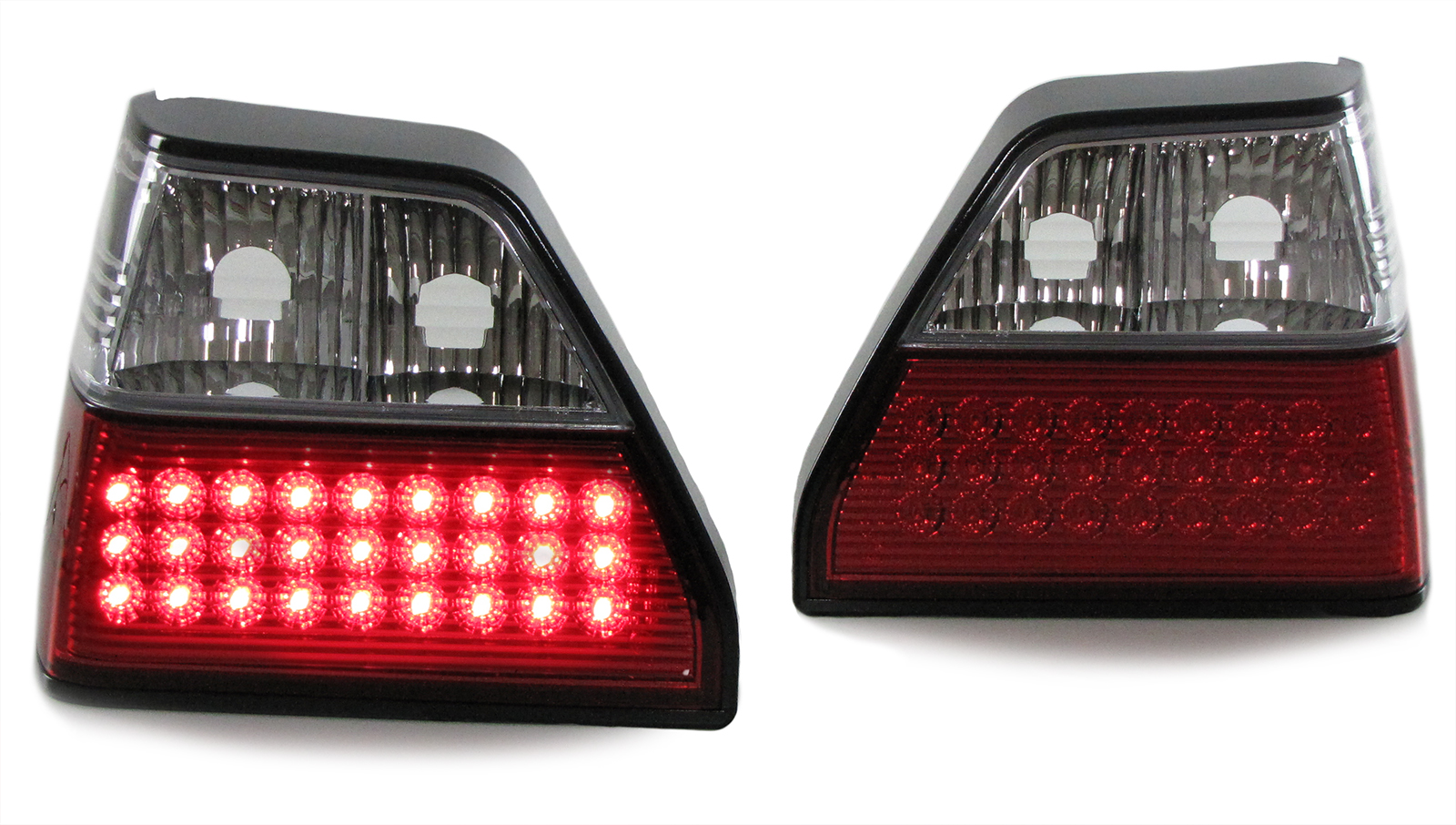 Feux arriere VW Golf II LED rouges/blanc cristal