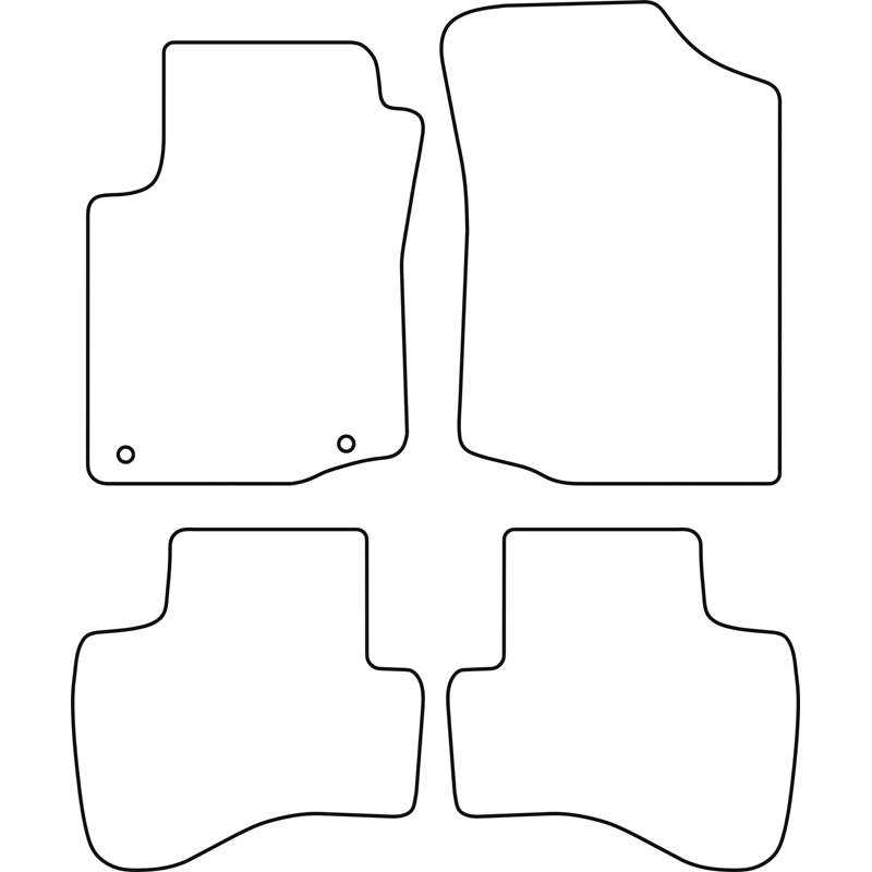 Set de tapis de sol en velours sur mesure pour Citroen C1 2005-2010