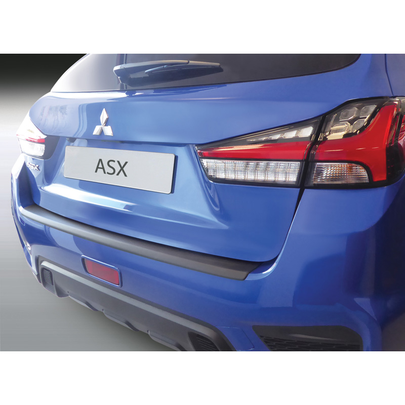 Protection de seuil arrière (ABS) sur mesure pour Mitsubishi ASX Facelift 10/2019- Noir