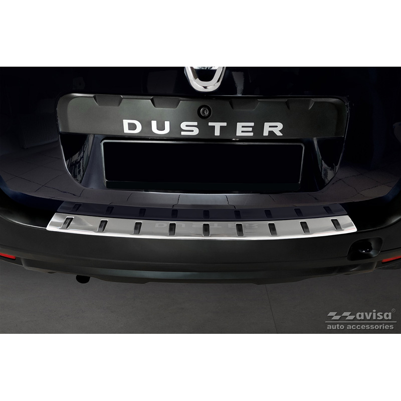 Protection de seuil arrière inox sur mesure pour Dacia Duster 2010-2013 & Facelift 2013-2017 'STRONG EDITION'