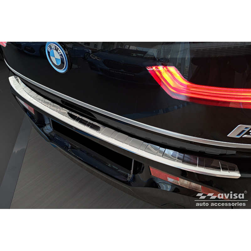 Protection de seuil arrière inox sur mesure pour BMW i3 (i01) 2013-2017 & FL 2017-2022 'Ribs'