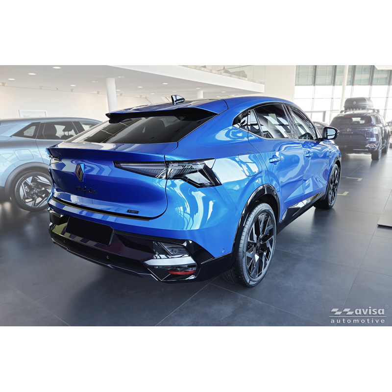Protection de seuil arrière inox noir sur mesure pour Renault Rafale 2023- 'Ribs'