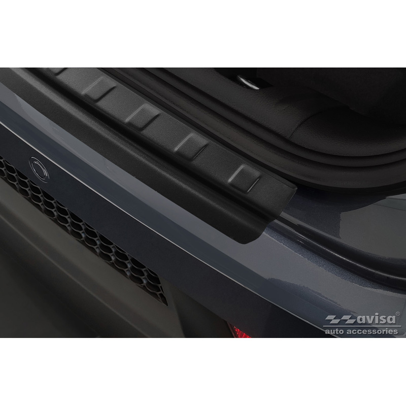 Protection de seuil arrière inox noir mat sur mesure pour Jeep Compass 2017- 'Ribs'