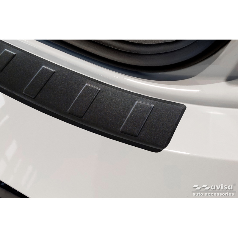 Protection de seuil arrière inox noir mat sur mesure pour Cupra Born 2021- 'Ribs'