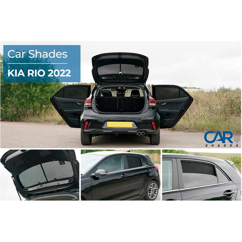 Set de Car Shades sur mesure pour Kia Rio (YB) HB 5-portes 2017-2023 (4-pièces)