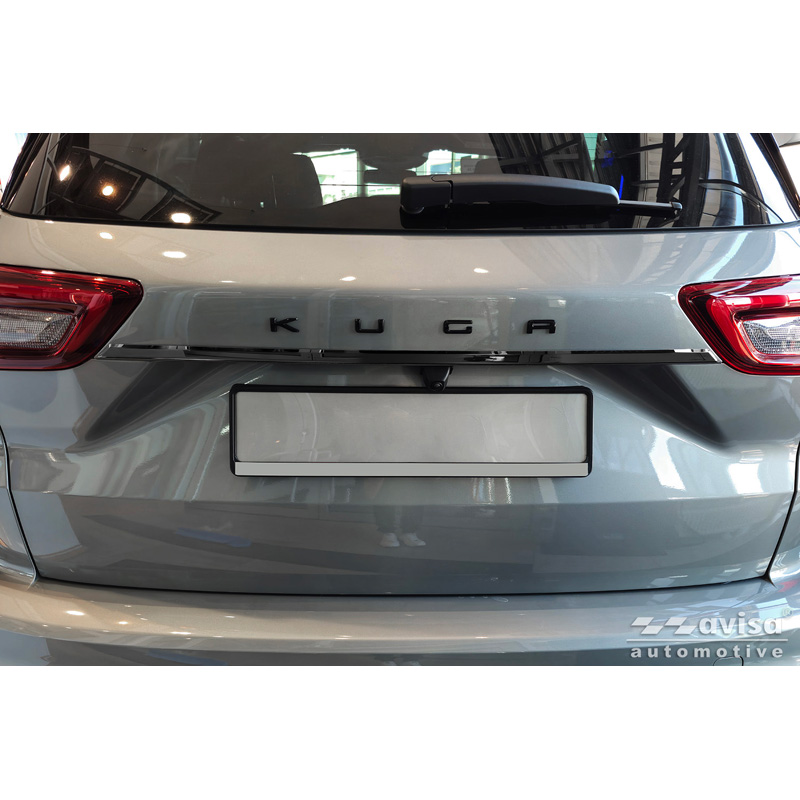 Avisa Moulure de hayon en Inox Noir Chrome sur mesure pour Ford Kuga III 2019-2024 & Facelift 2024-